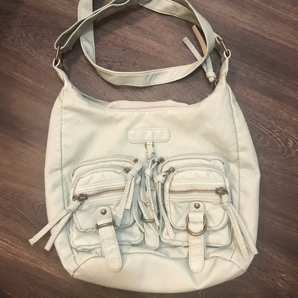 Light Blue-Green Crossbody Satchel